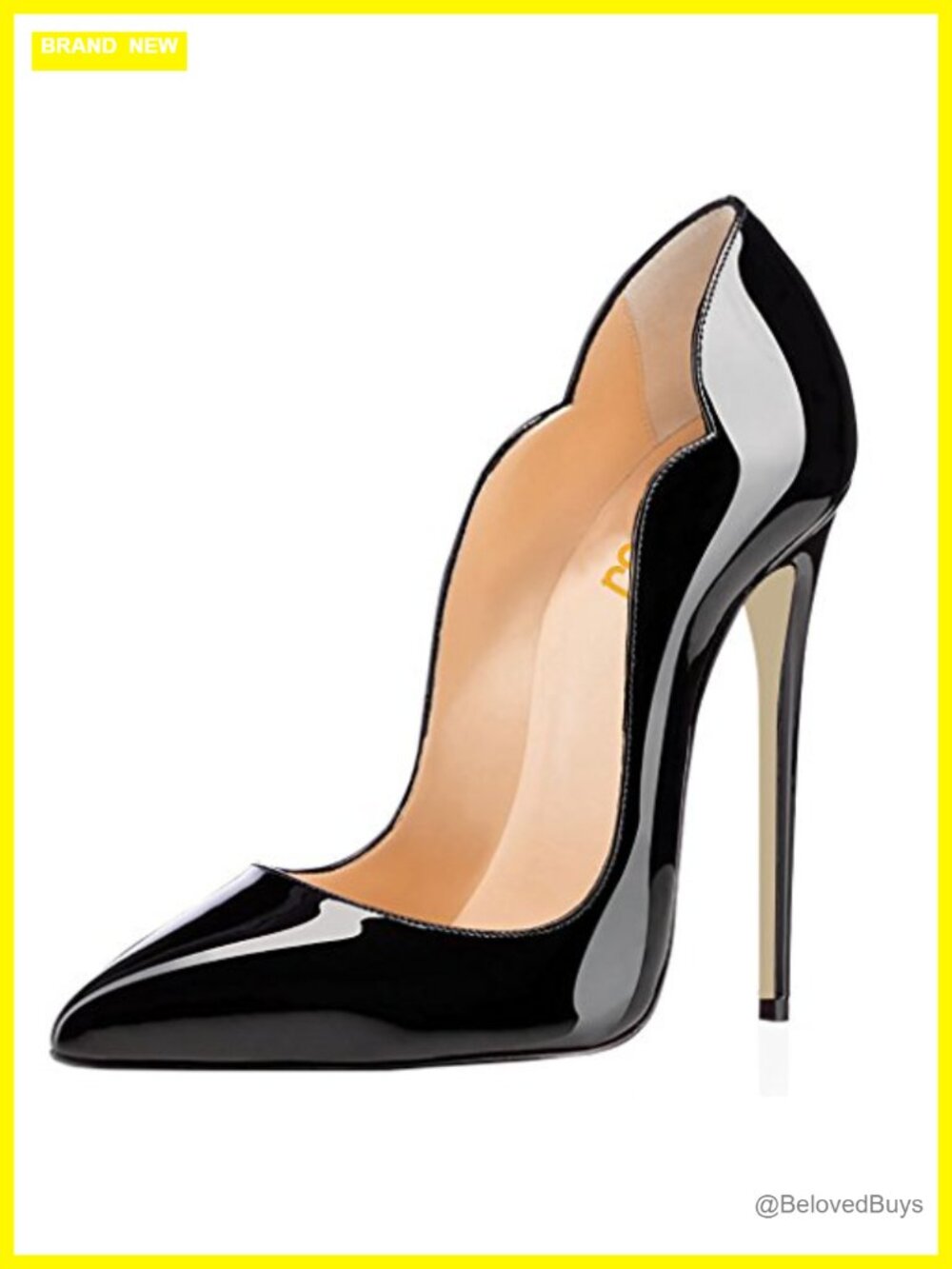 FSJ Women Pointed Toe High Heel Stiletto Pumps Slip On Party Dress Shoes